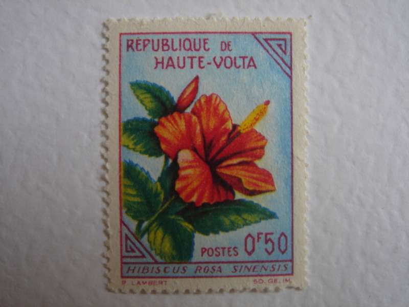 1963 Burkina Faso (Upper Volta) - Hibiscus Flower 0.50 F MNH