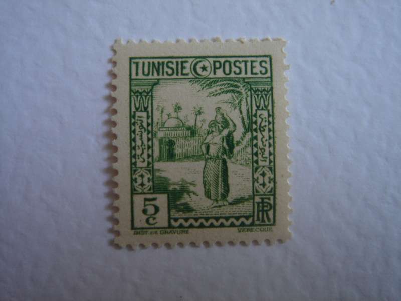 1931 Tunisia - Arab Woman 5 c MNH