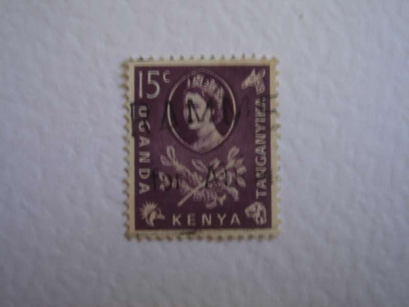 1960 Kenya, Uganda & Tanganyika - QE II - Coffee Plant 15 c used, stamped