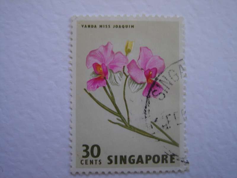 1963 Singapore - Orchid 30 c used, stamped