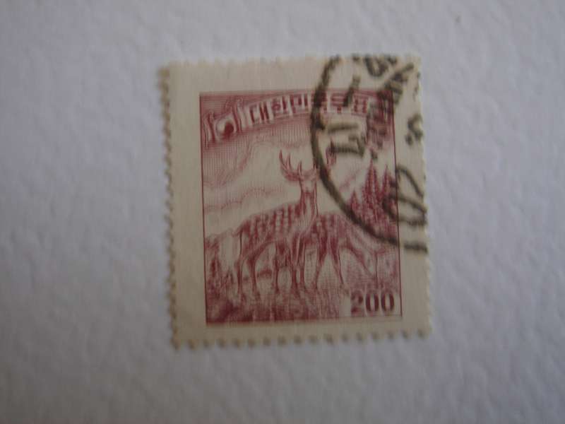 1953 South Korea - Deer 200 h used, stamped