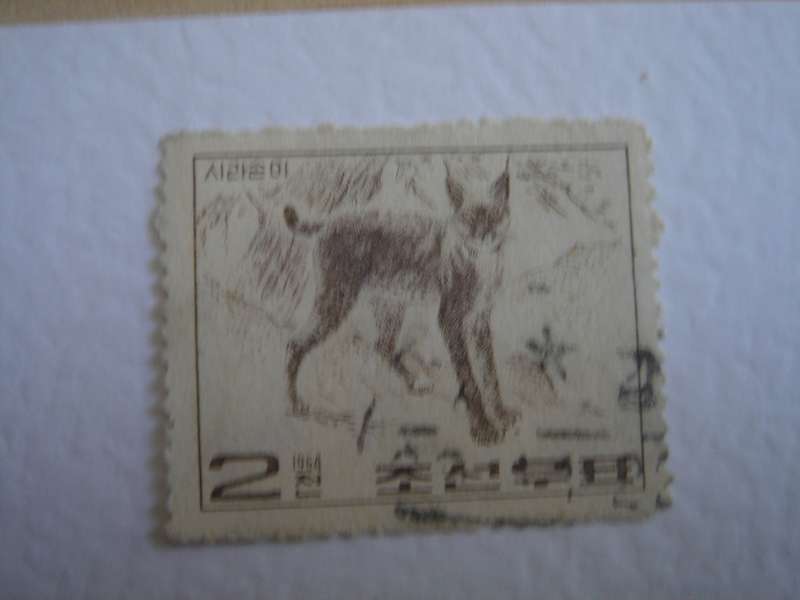 1964 North Korea - Lynx 2 ch used, stamped