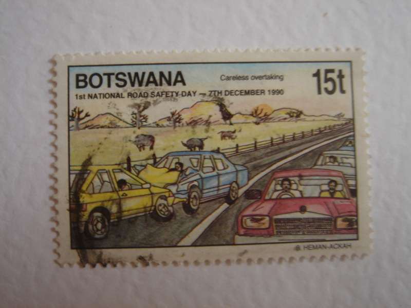 1990 Botswana - Road Safety Day 15 t used, stamped