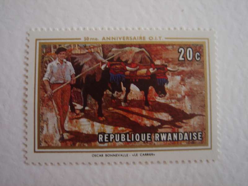 1969 Rwanda - `The Quarryman` - 20 C MNH