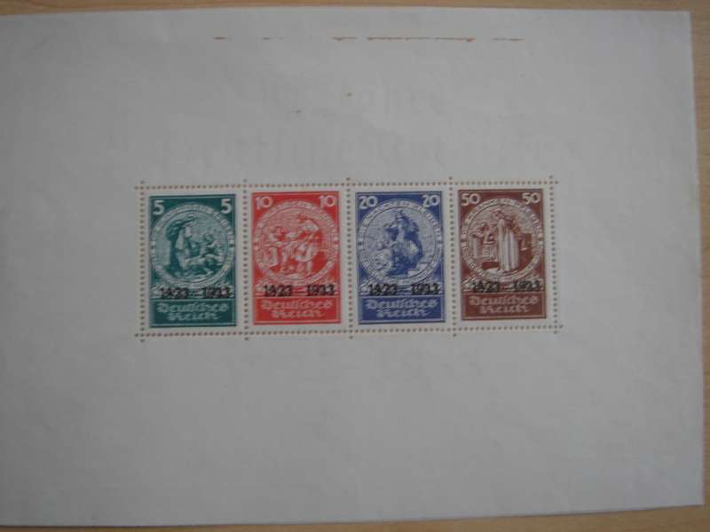 1933 Deutsches Reich MiNr 508-511 in Block 2 MNH