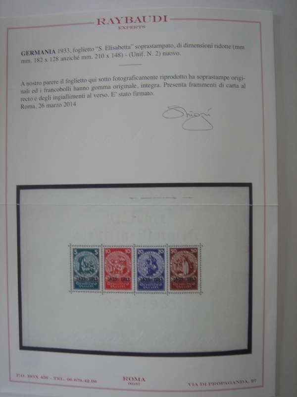 1933 Deutsches Reich MiNr 508-511 in Block 2 MNH