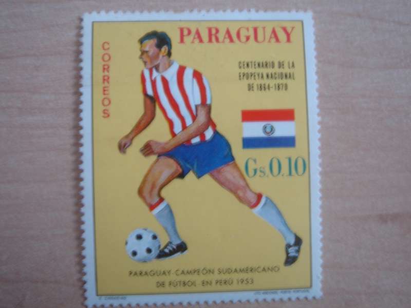 1969 Paraguay - Centenario de Futbol Gs 0.10 MNH
