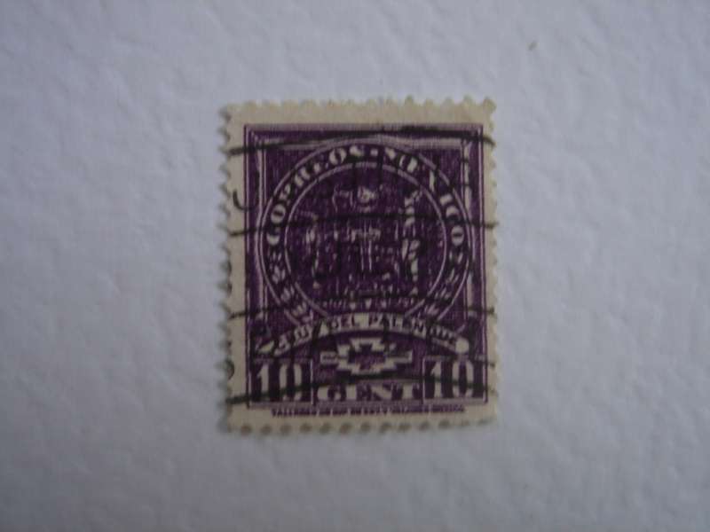 1934 Mexico - Cross of Palenque 10 c used, stamped