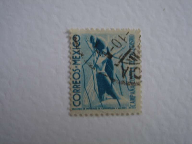 1939 Mexico - Anti-Malaria Campaign (tax) 1 c used, stamped