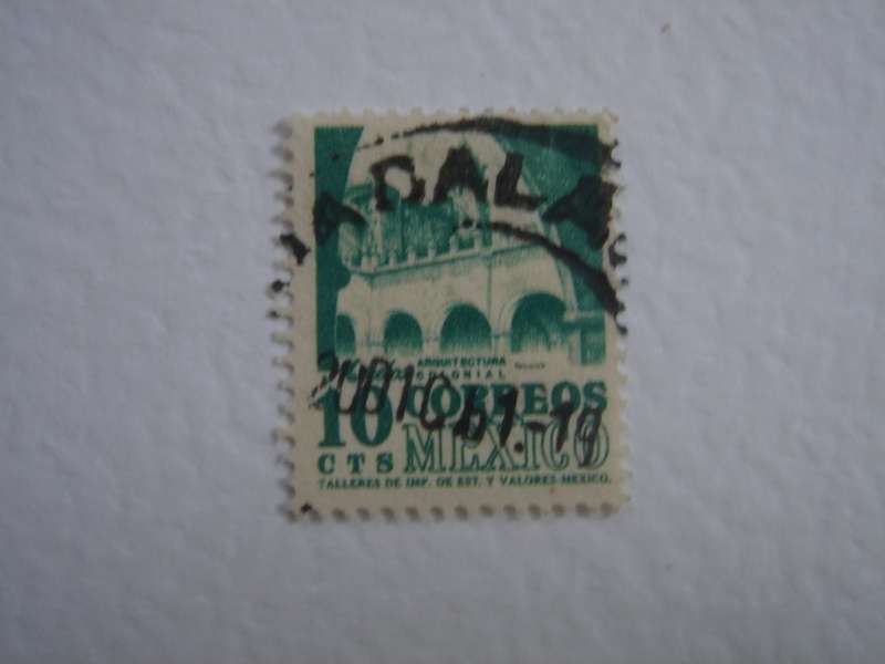1950 Mexico - Convent of the Nativity - 10 c used, stamped