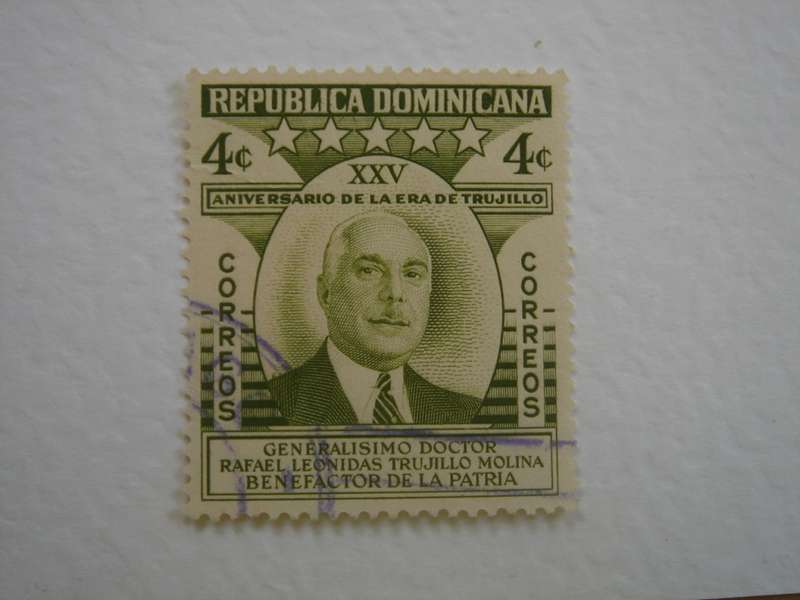 1958 Dominican Republic - Generalisimo Dr Trujillo 4 c used, stamped