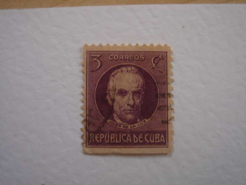 1917 Cuba - Portrait of La Luz 3 c used, stamped