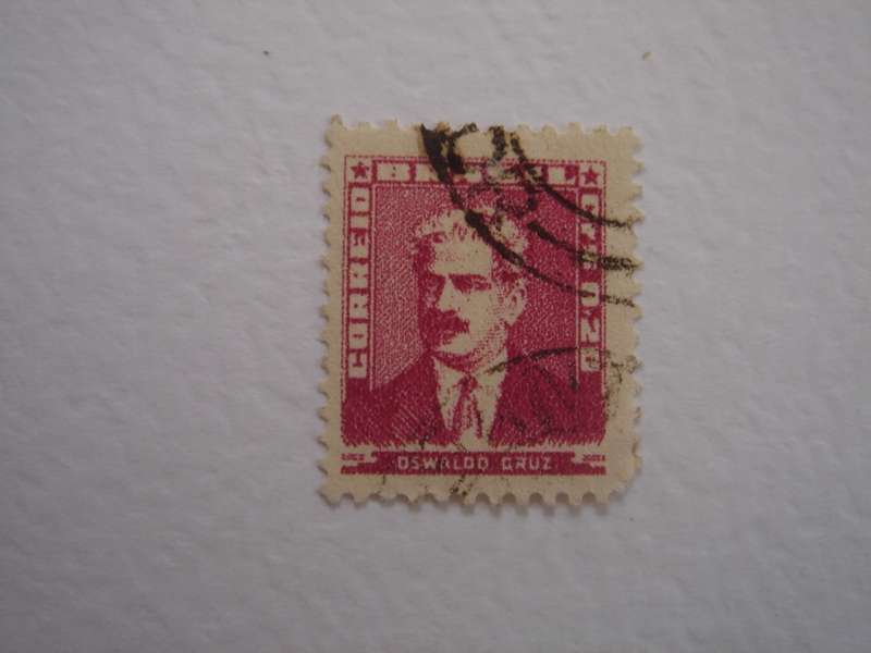 1954 Brazil - Portrait of O. Cruz 20 c used, stamped