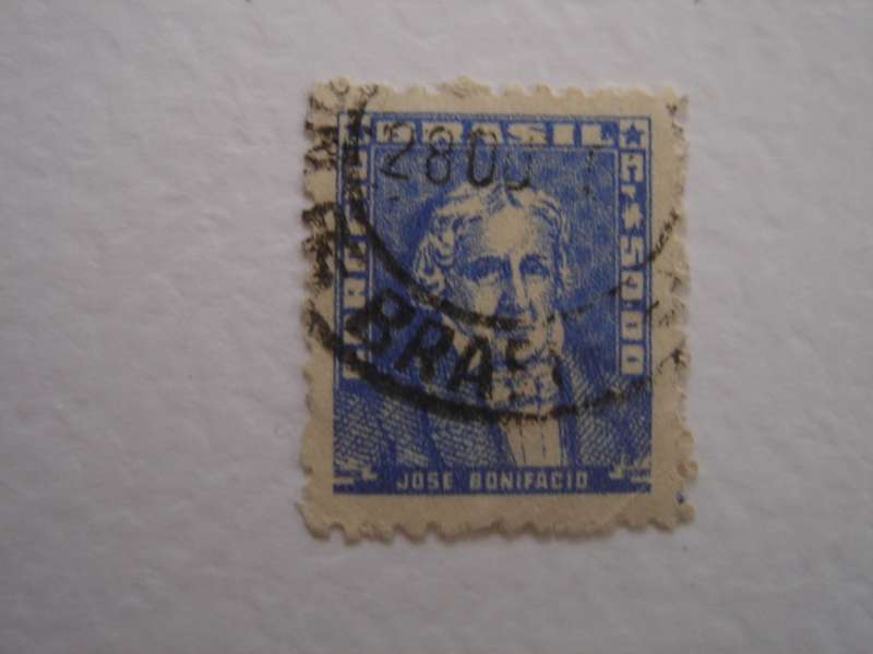 1954 Brazil - Portrait of J. Bonifacio 50 $ used, stamped