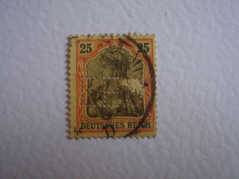 1902 Deutsches Reich MiNr 73 used, stamped with perfin `EES.`