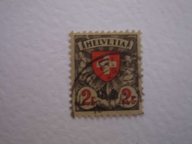 1924 Helvetia - Official Stamp 2 Fr. used, stamped