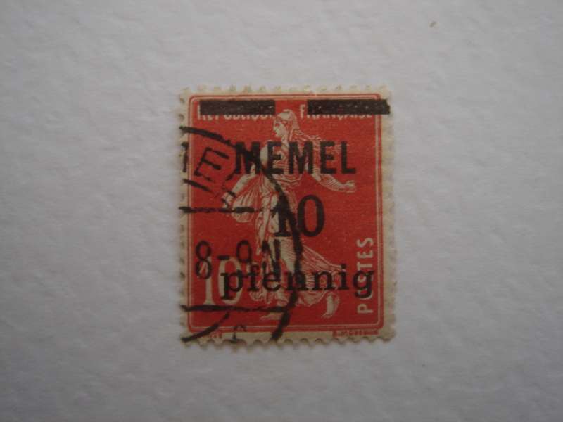 1920 Memelgebiet MiNr 19 y used, stamped