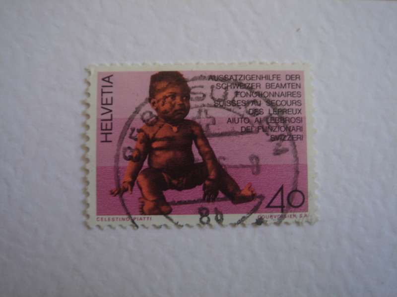1976 Helvetia - Swiss Leprosy Help 40 used, stamped