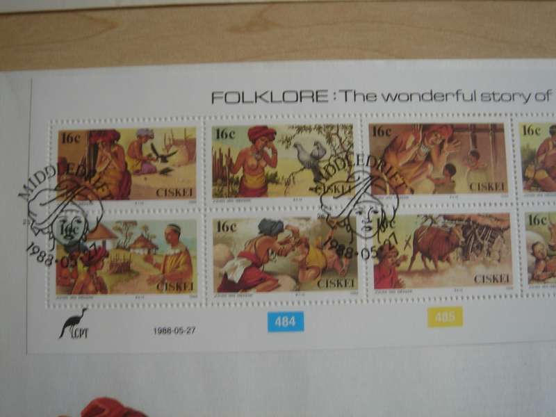 1988 Ciskei Folklore - The Story of Mbulukazi Block of 10 x 16 c on FDC