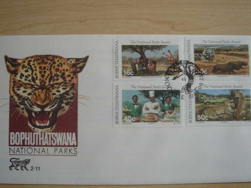 1988 Bophuthatswana - National Parks 16,30,40,50 c on FDC