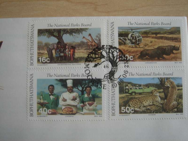 1988 Bophuthatswana - National Parks 16,30,40,50 c on FDC