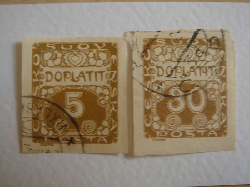 1919 CZ - Official Stamps 5, 30 h imperforated used, stamped