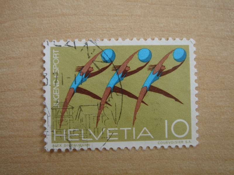 1971 Helvetia - Gymnastics 10 used, stamped