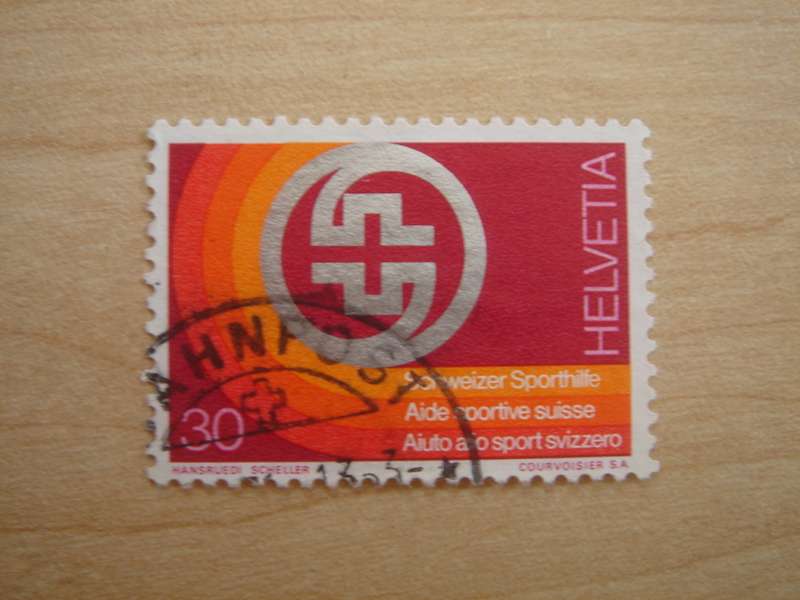 1974 Helvetia - Swiss Sports Aid 30 used, stamped