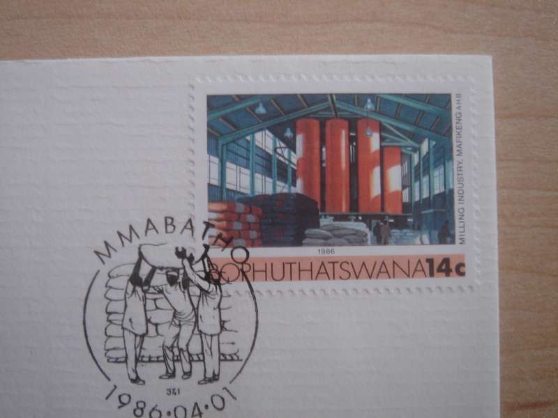 1986 Bophuthatswana - Milling Industry 14 c stamped on FDC