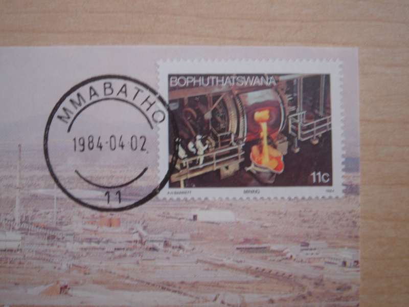 1986 Bophuthatswana - Postcard (unused) Mining 11 c stamped
