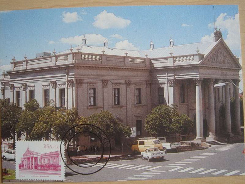 1984 RSA - Postcard (unused) Kimberley City Hall 11 c stamped