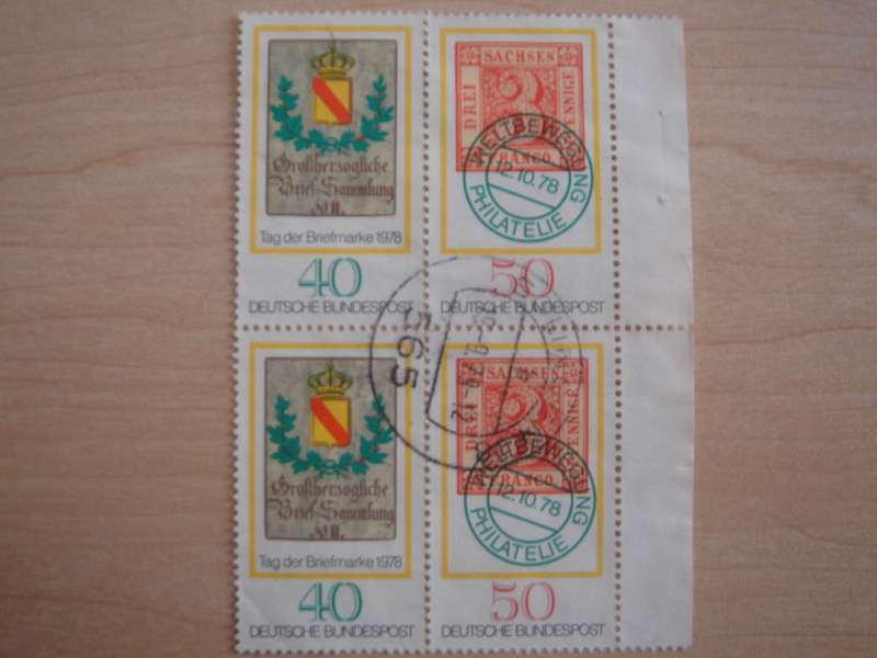 1978 BRD MiNr 980-981 Block of 4 with border used, stamped
