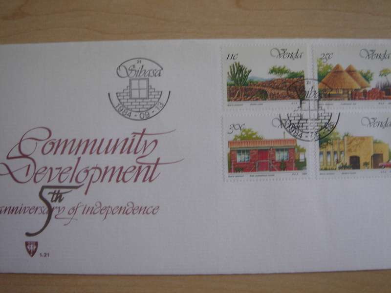 1984 Venda - Community Development 11,25,30,50 c stamped on FDC