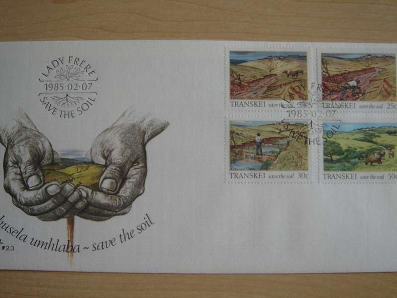 1985 Transkei - Save the Soil Series 11,25,30,50 c stamped on FDC