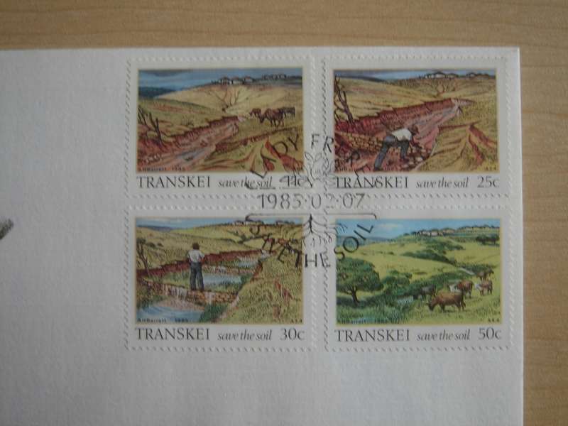 1985 Transkei - Save the Soil Series 11,25,30,50 c stamped on FDC