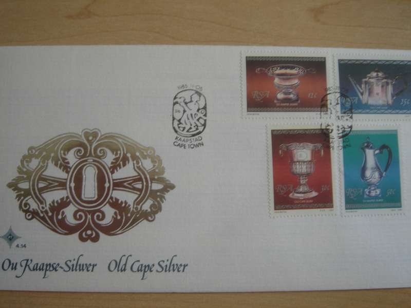 1985 RSA - Old Cape Silver 12,25,30,50 c stamped on FDC
