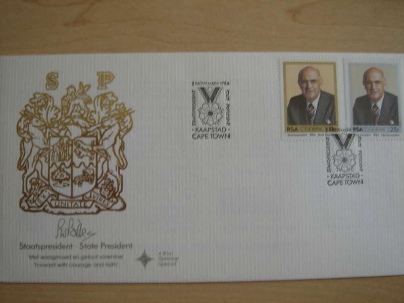 1984 RSA - Staatspresident PW Botha 11,25 c stamped on FDC