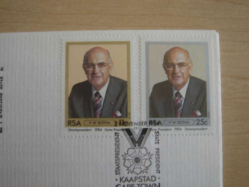 1984 RSA - Staatspresident PW Botha 11,25 c stamped on FDC