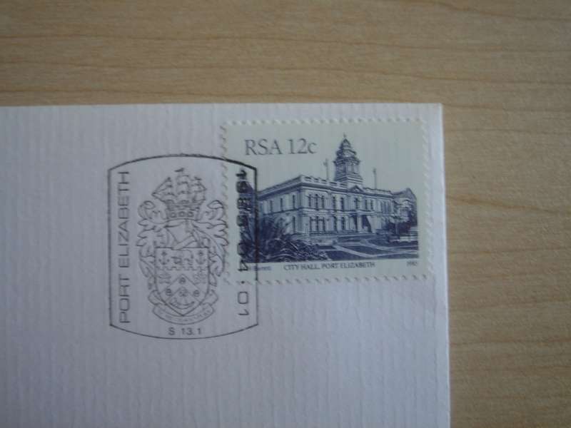 1985 RSA - Stadsaal Port Elizabeth 12 c stamped on FDC