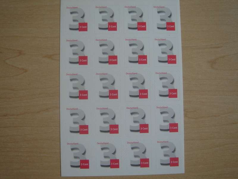 2012 Deutschland MiNr 2967 sheet of 20 MNH
