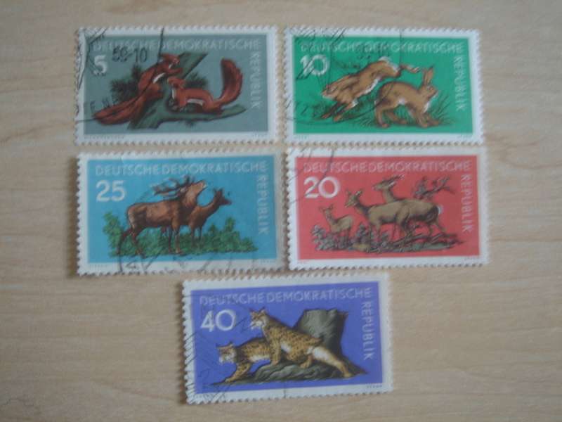 1959 DDR MiNr 737-741 used, stamped
