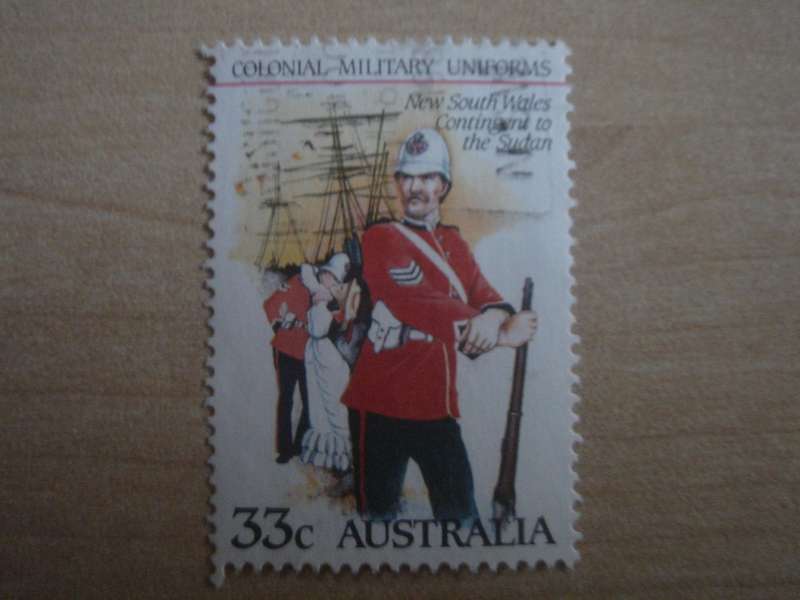 1985 Australia - Colonial Soldier Uniforms 33 c used, stamped