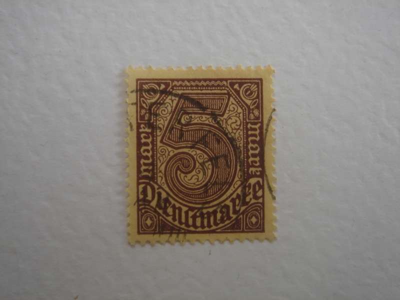 1920 Deutsches Reich Dienstmarken MiNr 33 a used, stamped