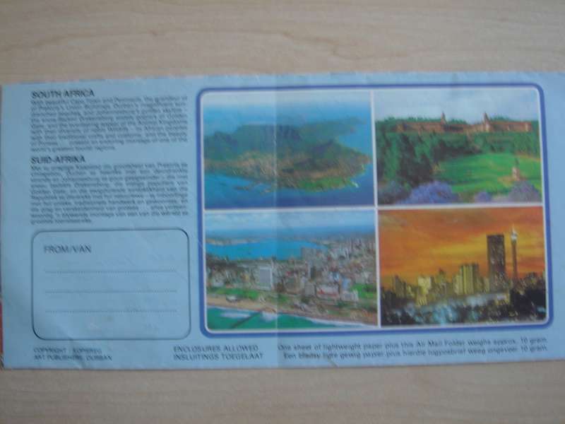 1980s RSA - Airmail Folder - AMF 212, used