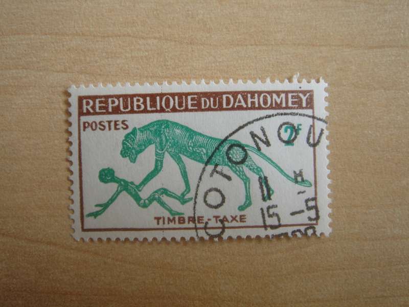 1963 Dahomey - Man Eater 2 F stamped