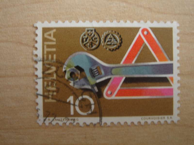 1972 HELVETIA - Automobile Association 10 used, stamped
