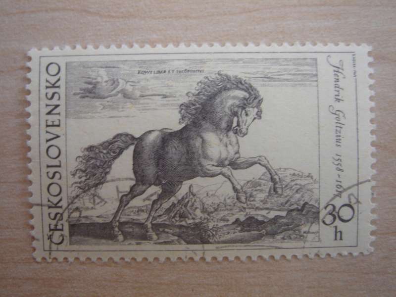 1969 Czechoslovakia - Engraving - Horse 30 h used, stamped