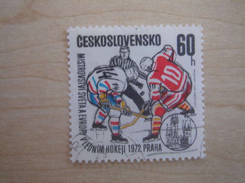 1972 Czechoslovakia - Ice Hockey 60 h used, stamped