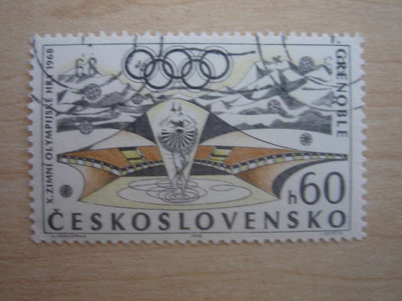 1968 Czechoslovakia - Olympic Games Grenoble 60 h used, stamped