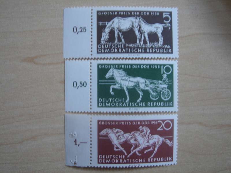 1958 DDR MiNr 640-642 MNH with border